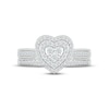 Thumbnail Image 2 of Now + Forever Multi-Diamond Center Bridal Set 1/2 ct tw Round-cut 10K White Gold