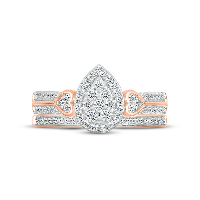 Main Image 2 of Now + Forever Multi-Diamond Center Bridal Set 1/2 ct tw Round-cut 10K Rose Gold
