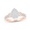 Thumbnail Image 2 of Multi-Diamond Center Bridal Set 1/2 ct tw Round-cut 10K Rose Gold