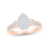 Thumbnail Image 3 of Now + Forever Multi-Diamond Center Bridal Set 1/2 ct tw Round-cut 10K Rose Gold
