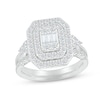Thumbnail Image 1 of Now + Forever Multi-Diamond Center Bridal Set 7/8 ct tw Baguette & Round-cut 10K White Gold