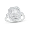 Thumbnail Image 3 of Now + Forever Multi-Diamond Center Bridal Set 7/8 ct tw Baguette & Round-cut 10K White Gold