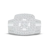 Thumbnail Image 1 of Multi-Diamond Center Bridal Set 1-1/2 ct tw Round & Baguette-cut 10K White Gold