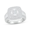 Thumbnail Image 2 of Multi-Diamond Center Bridal Set 1-1/2 ct tw Round & Baguette-cut 10K White Gold