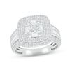 Thumbnail Image 3 of Now + Forever Multi-Diamond Center Bridal Set 1-1/2 ct tw Round & Baguette-cut 10K White Gold