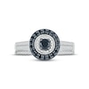 Thumbnail Image 2 of Now + Forever Black & White Diamond Bridal Set 1/2 ct tw Round-cut 10K White Gold
