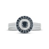 Thumbnail Image 1 of Black & White Diamond Bridal Set 1/2 ct tw Round-cut 10K White Gold