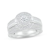 Thumbnail Image 0 of Diamond Bridal Set 1 ct tw Round & Baguette-cut 10K White Gold