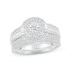 Thumbnail Image 1 of Now + Forever Diamond Bridal Set 1 ct tw Round & Baguette-cut 10K White Gold
