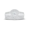Thumbnail Image 1 of Diamond Bridal Set 1 ct tw Round & Baguette-cut 10K White Gold
