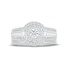 Thumbnail Image 2 of Now + Forever Diamond Bridal Set 1 ct tw Round & Baguette-cut 10K White Gold