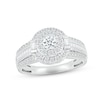 Thumbnail Image 3 of Now + Forever Diamond Bridal Set 1 ct tw Round & Baguette-cut 10K White Gold