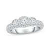 Thumbnail Image 0 of Diamond Three-Stone Engagement Ring 1 ct tw Round-cut 18K White Gold