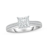 Thumbnail Image 0 of Diamond Engagement Ring 1/2 ct tw Princess & Round-cut 18K White Gold