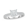 Thumbnail Image 1 of Now + Forever Diamond Engagement Ring 1/2 ct tw Princess & Round-cut 18K White Gold