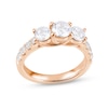 Thumbnail Image 0 of Diamond Three-Stone Engagement Ring 2 ct tw Round-cut 14K Rose Gold