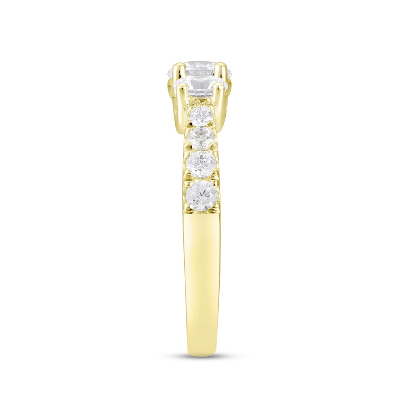 Main Image 2 of Now + Forever Diamond Three-Stone Engagement Ring 2 ct tw Round-cut 14K Yellow Gold