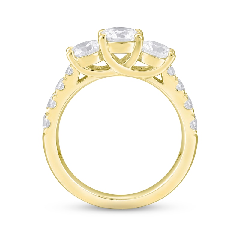 Main Image 3 of Now + Forever Diamond Three-Stone Engagement Ring 2 ct tw Round-cut 14K Yellow Gold
