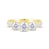 Thumbnail Image 3 of Diamond Three-Stone Engagement Ring 2 ct tw Round-cut 14K Yellow Gold