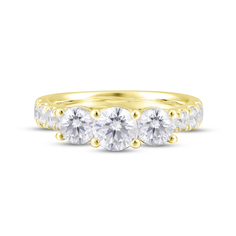 Main Image 4 of Now + Forever Diamond Three-Stone Engagement Ring 2 ct tw Round-cut 14K Yellow Gold