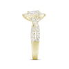 Thumbnail Image 2 of Now + Forever Diamond Halo Engagement Ring 1-1/2 ct tw Pear & Round-cut 18K Yellow Gold