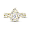 Thumbnail Image 4 of Now + Forever Diamond Halo Engagement Ring 1-1/2 ct tw Pear & Round-cut 18K Yellow Gold