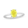 Thumbnail Image 1 of Now + Forever Lab-Grown Diamonds Yellow Oval-Cut Solitaire Ring 1-1/2 ct tw 14K White Gold