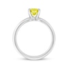 Lab-Created Diamonds by KAY Yellow Oval-Cut Solitaire Ring 1-1/2 ct tw 14K White Gold
