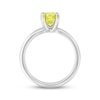 Thumbnail Image 2 of Lab-Created Diamonds by KAY Yellow Oval-Cut Solitaire Ring 2 ct tw 14K White Gold