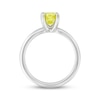 Thumbnail Image 3 of Now + Forever Lab-Grown Diamonds Yellow Oval-Cut Solitaire Ring 2 ct tw 14K White Gold