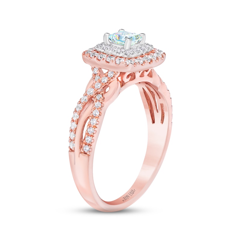 Main Image 2 of THE LEO First Light Diamond Princess-Cut Engagement Ring 3/4 ct tw 14K Two-Tone Gold