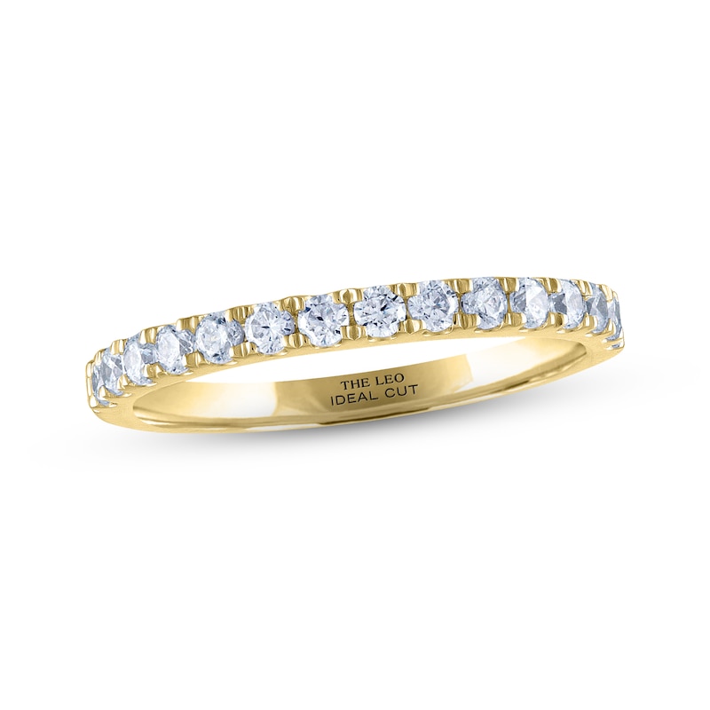 THE LEO Ideal Cut Diamond Anniversary Band 1/2 ct tw 14K Yellow Gold with 360