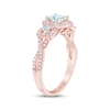 THE LEO First Light Diamond Princess-Cut Three-Stone Engagement Ring 1 ct tw 14K Rose Gold
