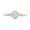 Thumbnail Image 3 of Now + Forever Diamond Halo Engagement Ring 3/8 ct tw Oval & Round-cut 14K Rose Gold