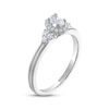 Thumbnail Image 2 of Now + Forever Diamond Halo Engagement Ring 3/8 ct tw Oval & Round-cut 14K White Gold