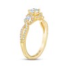Thumbnail Image 1 of THE LEO First Light Diamond Three-Stone Engagement Ring 3/4 ct tw Round-cut 14K Yellow Gold