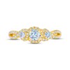 Thumbnail Image 2 of THE LEO First Light Diamond Three-Stone Engagement Ring 3/4 ct tw Round-cut 14K Yellow Gold