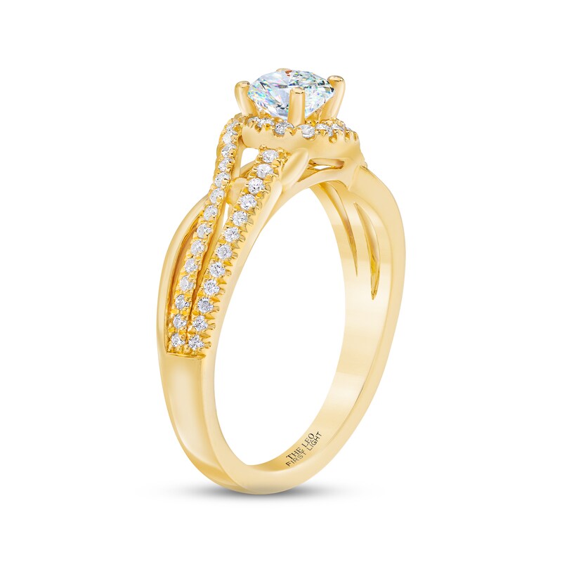 THE LEO First Light Diamond Engagement Ring 3/4 ct tw 14K Yellow Gold