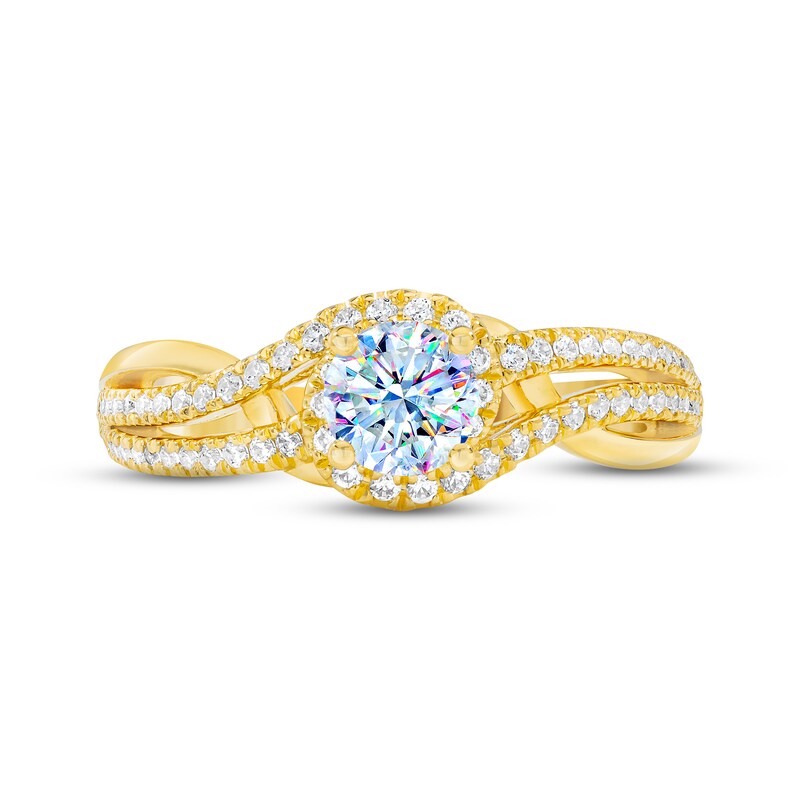 THE LEO First Light Diamond Engagement Ring 3/4 ct tw 14K Yellow Gold