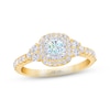 THE LEO First Light Diamond Princess-Cut Engagement Ring 3/4 ct tw 14K Two-Tone Gold