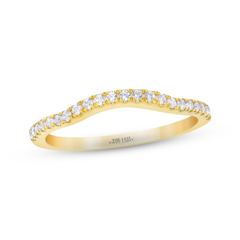 Main Image 1 of THE LEO First Light Diamond Wedding Band 1/5 ct tw Round-cut 14K Yellow Gold