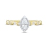 Thumbnail Image 2 of Diamond Halo Engagement Ring 1/2 ct tw Marquise & Round-cut 14K Two-Tone Gold
