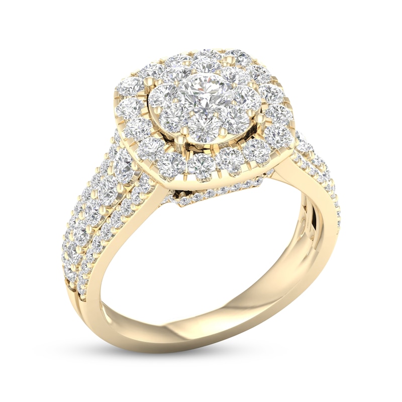 Main Image 2 of Now + Forever Multi-Diamond Engagement Ring 2 ct tw Round-cut 18K Yellow Gold