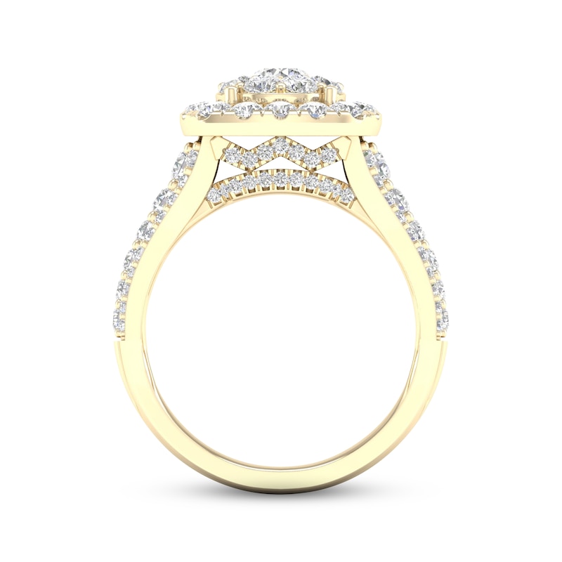 Main Image 4 of Now + Forever Multi-Diamond Engagement Ring 2 ct tw Round-cut 18K Yellow Gold