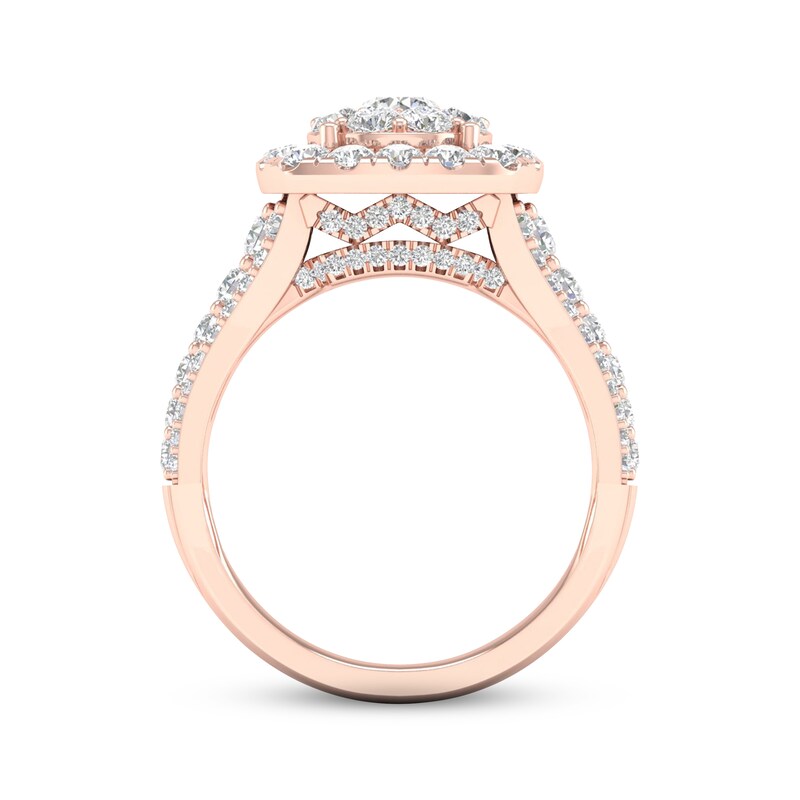 Main Image 4 of Now + Forever Multi-Diamond Engagement Ring 2 ct tw Round-cut 18K Rose Gold