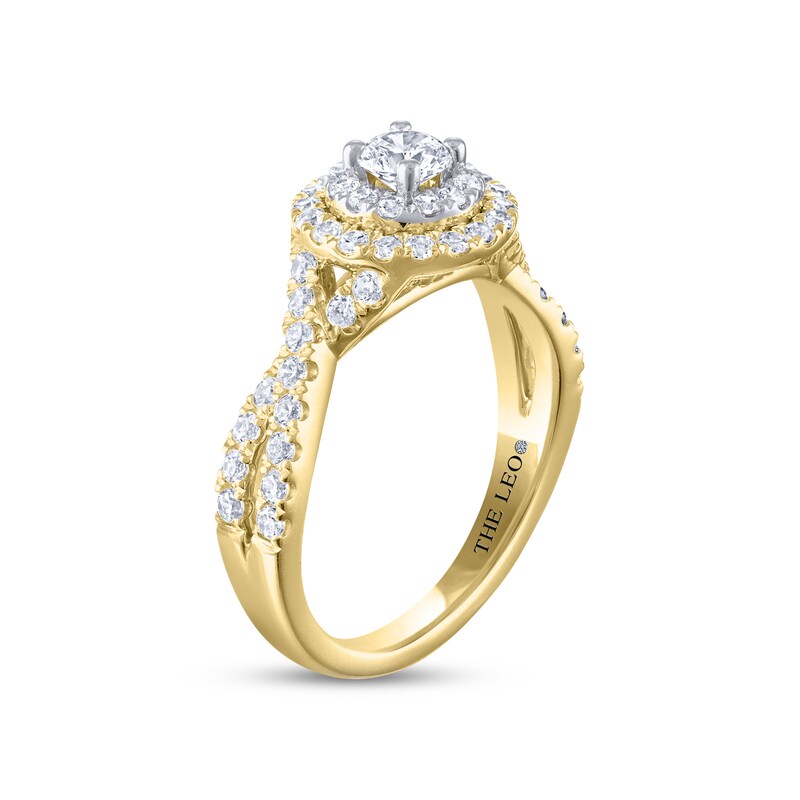 THE LEO Diamond Engagement Ring 7/8 ct tw Round-cut 14K Two-Tone Gold