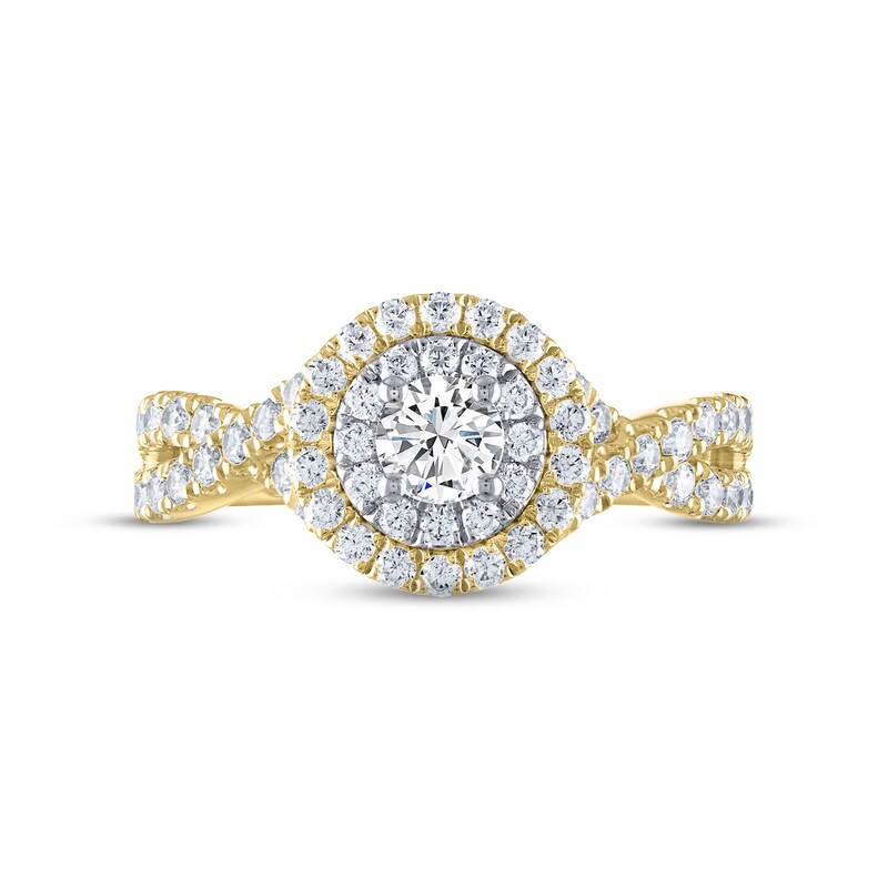 THE LEO Diamond Engagement Ring 7/8 ct tw Round-cut 14K Two-Tone Gold