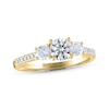 Thumbnail Image 0 of THE LEO Ideal Cut Diamond Three-Stone Engagement Ring 1 ct tw 14K Yellow Gold