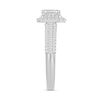 Thumbnail Image 2 of Now + Forever Diamond Engagement Ring 1 ct tw Emerald, Round & Baguette-cut 14K White Gold