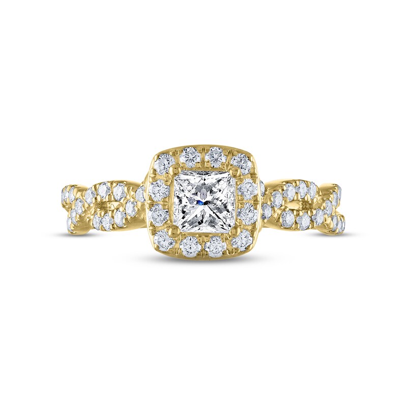 THE LEO Diamond Engagement Ring 1 ct tw Princess & Round-cut 14K Yellow Gold
